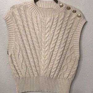 Beautiful cream colored Loft sweater vest size S